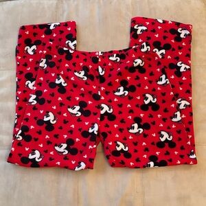 Disney Mickey Mouse Red Pajama Pants Size M 8/10